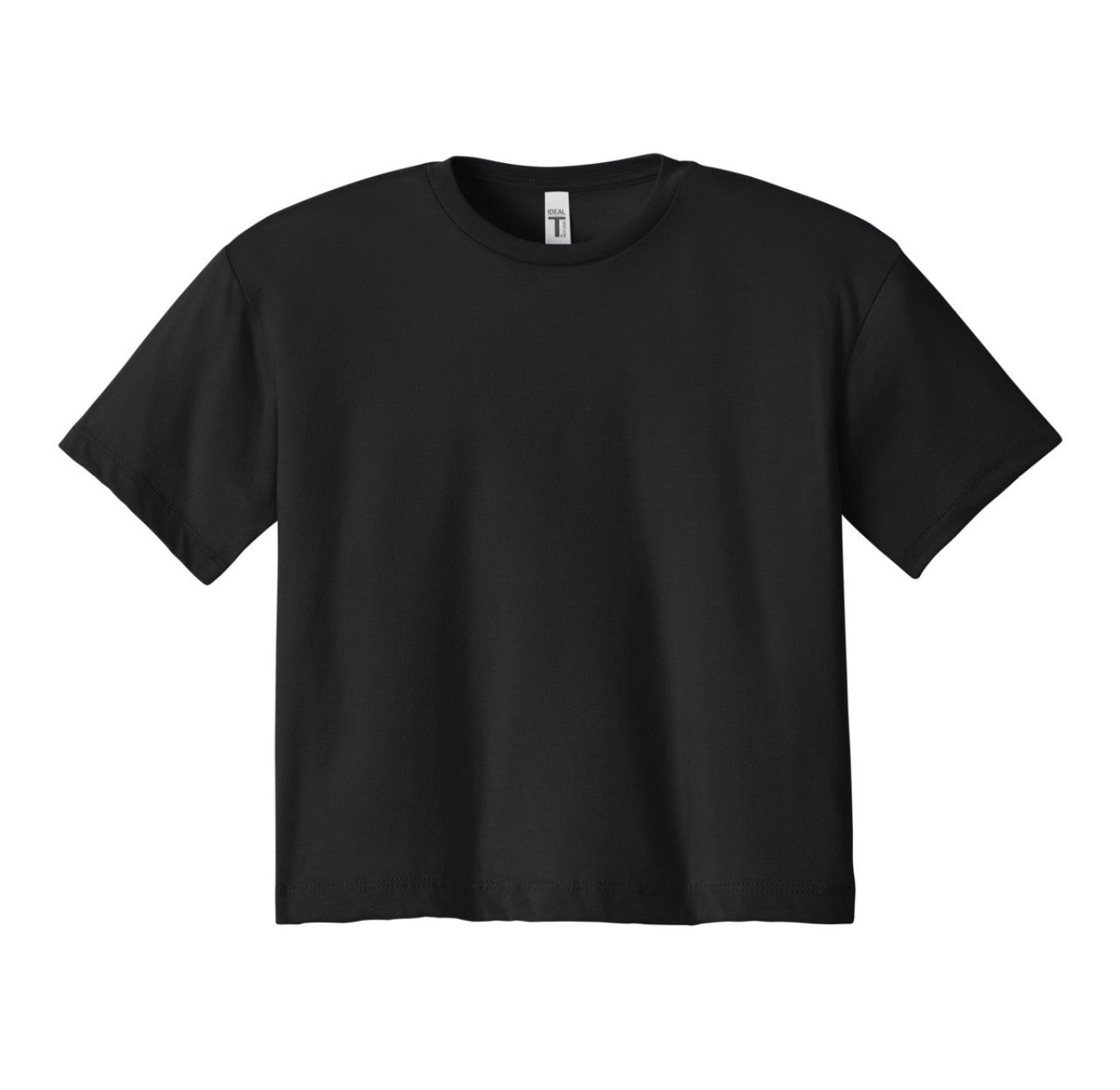 Relaxed Crop Tee - Black
