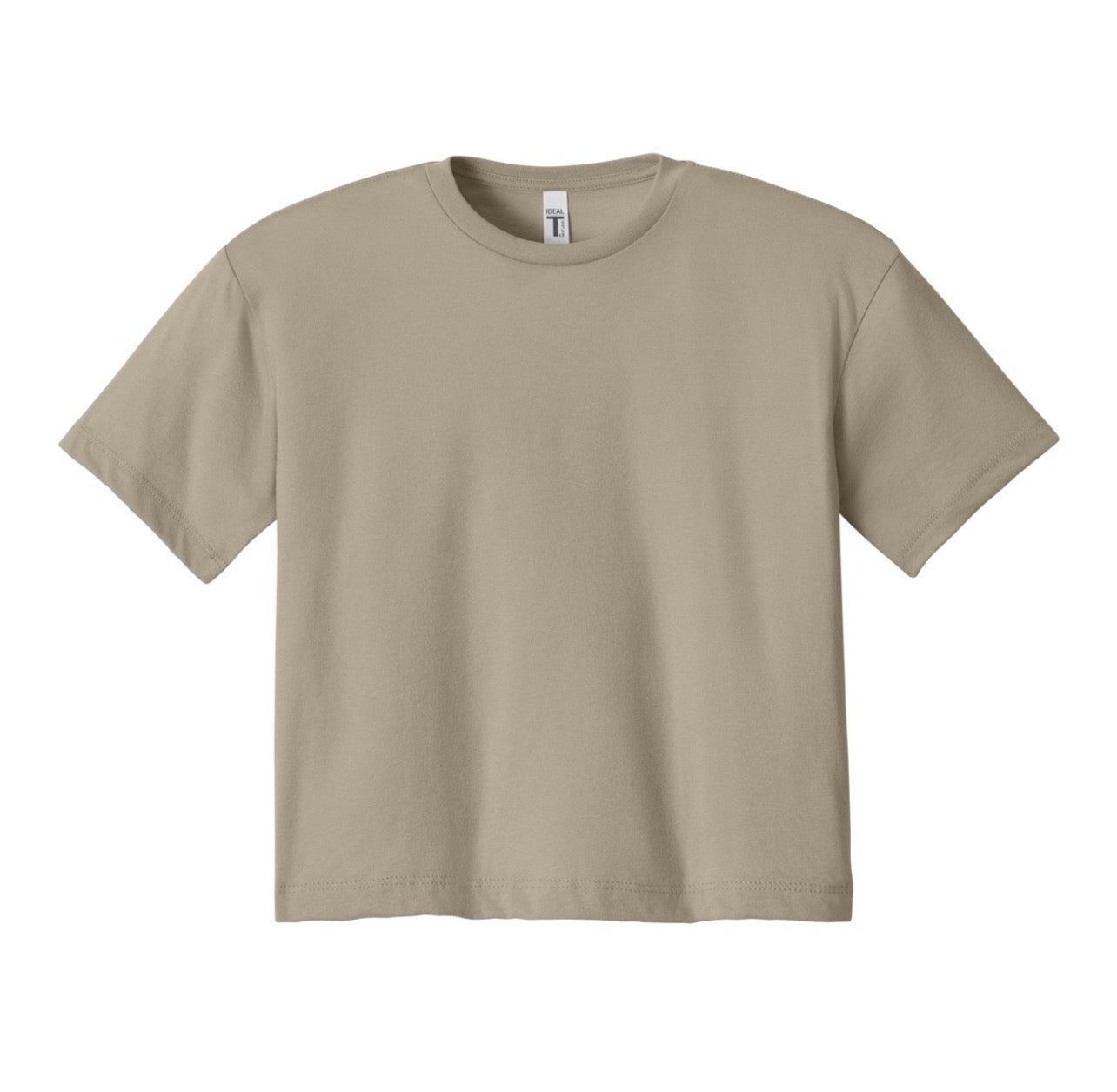Relaxed Crop Tee - Tan