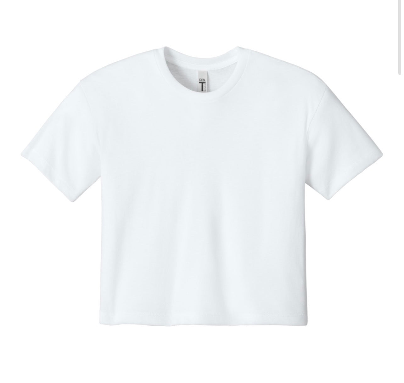 Relaxed Crop Tee - White