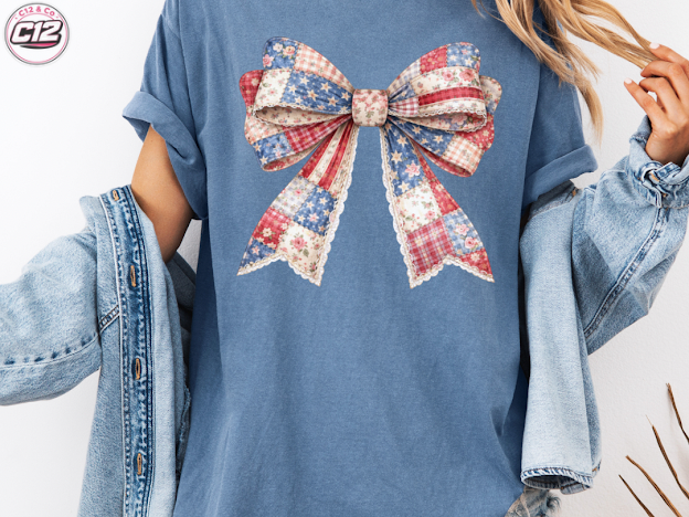 Patriotic Patchwork Bow