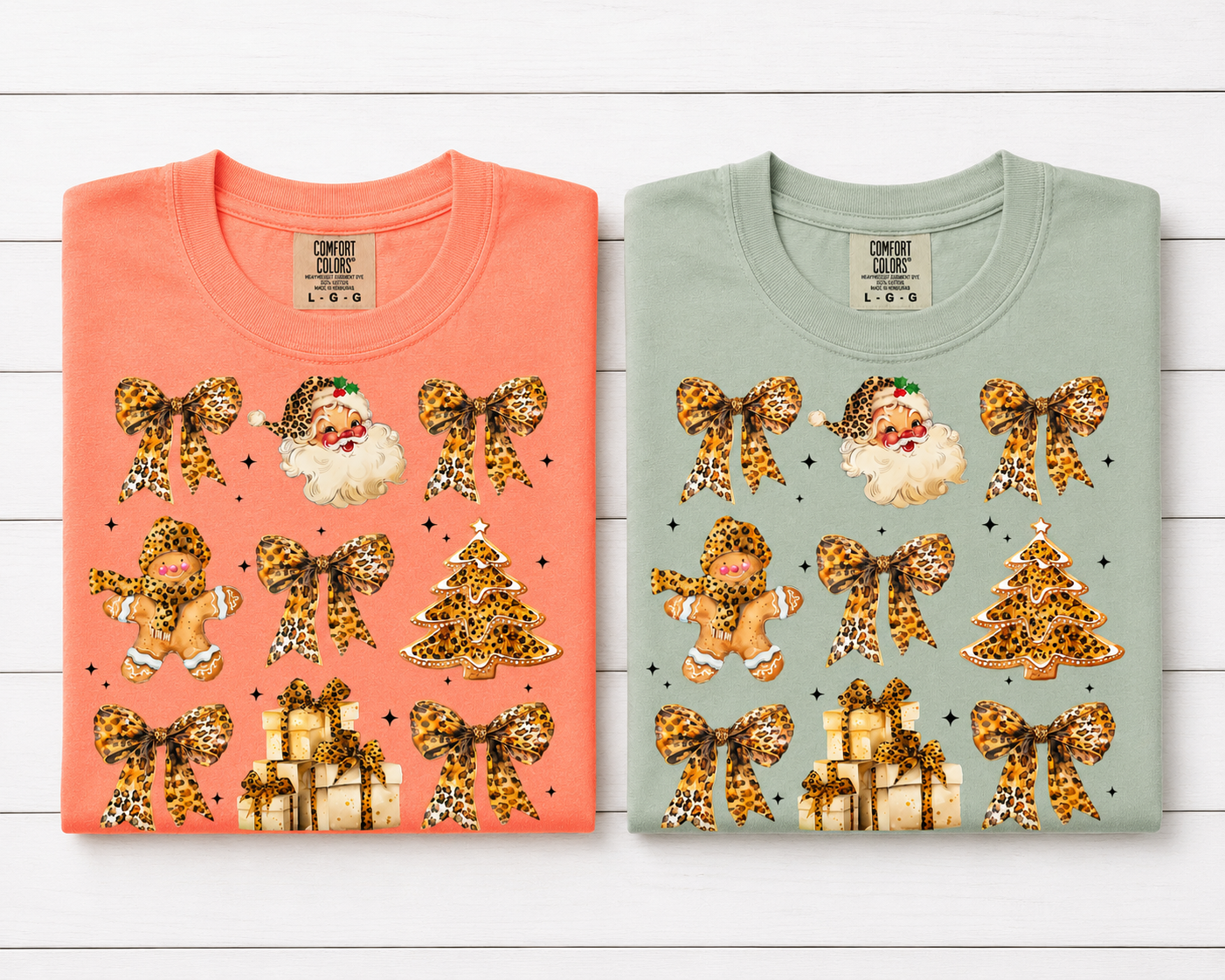 Leopard Christmas Collage