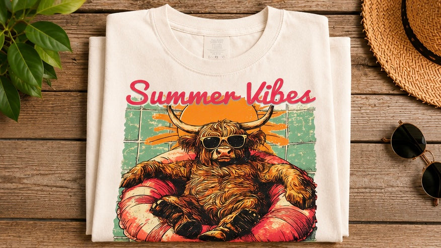 Highland Cow Summer Vibes