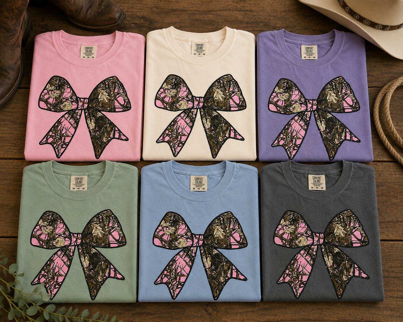 Pink Camo Bow