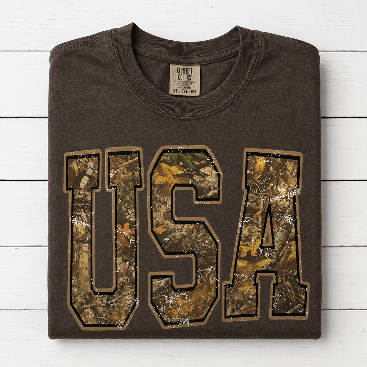 Distressed Camo USA