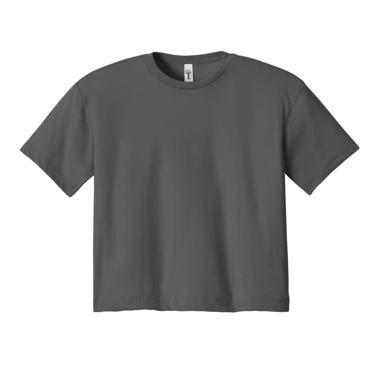 Relaxed Crop Tee - Dark Gray