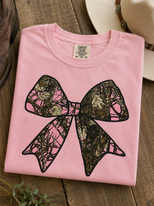 Pink Camo Bow
