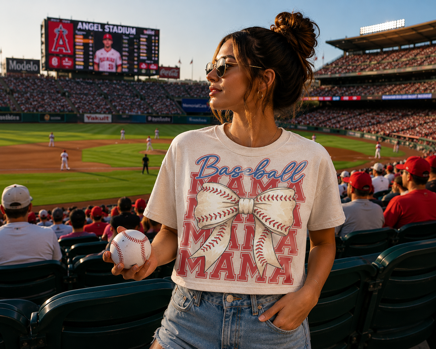 baseball bow mama