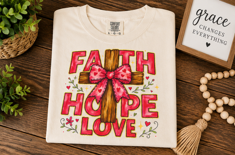 Faith, Hope, Love Cross