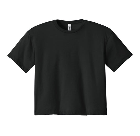 Relaxed Crop Tee - Black