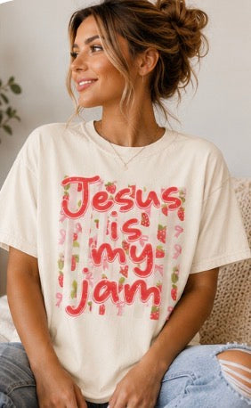 Jesus Is My Jam Strawberry & Stripes