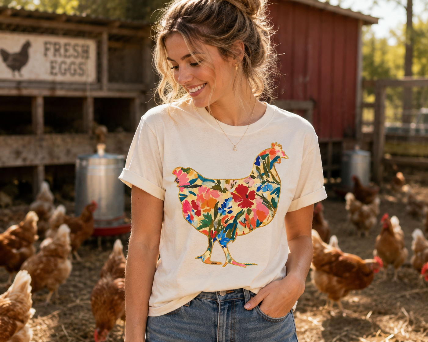 floral chicken