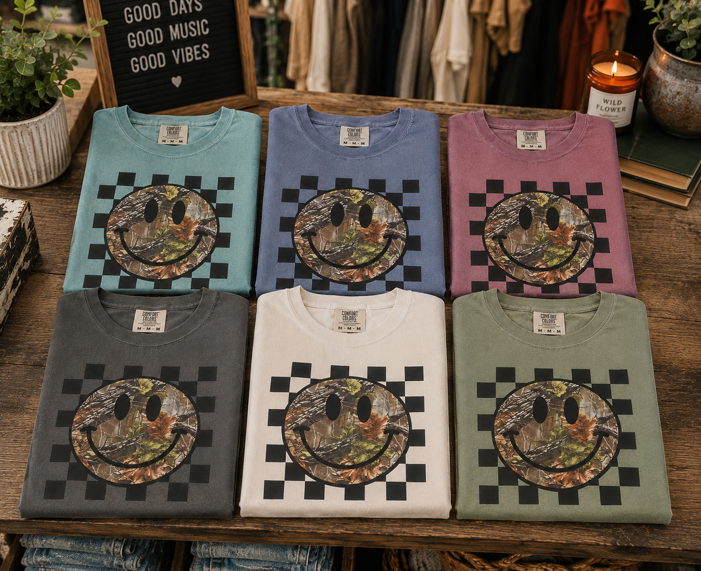 Checkered Camo Smiley