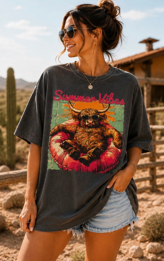 Highland Cow Summer Vibes