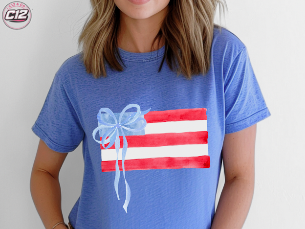 Watercolor American Flag
