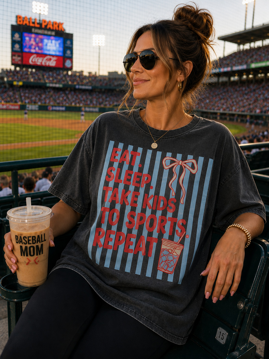 eat sleep take kids to sports repeat