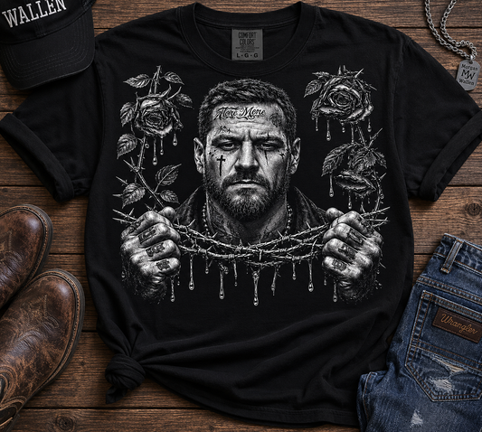 roll & roses - must go on black shirt