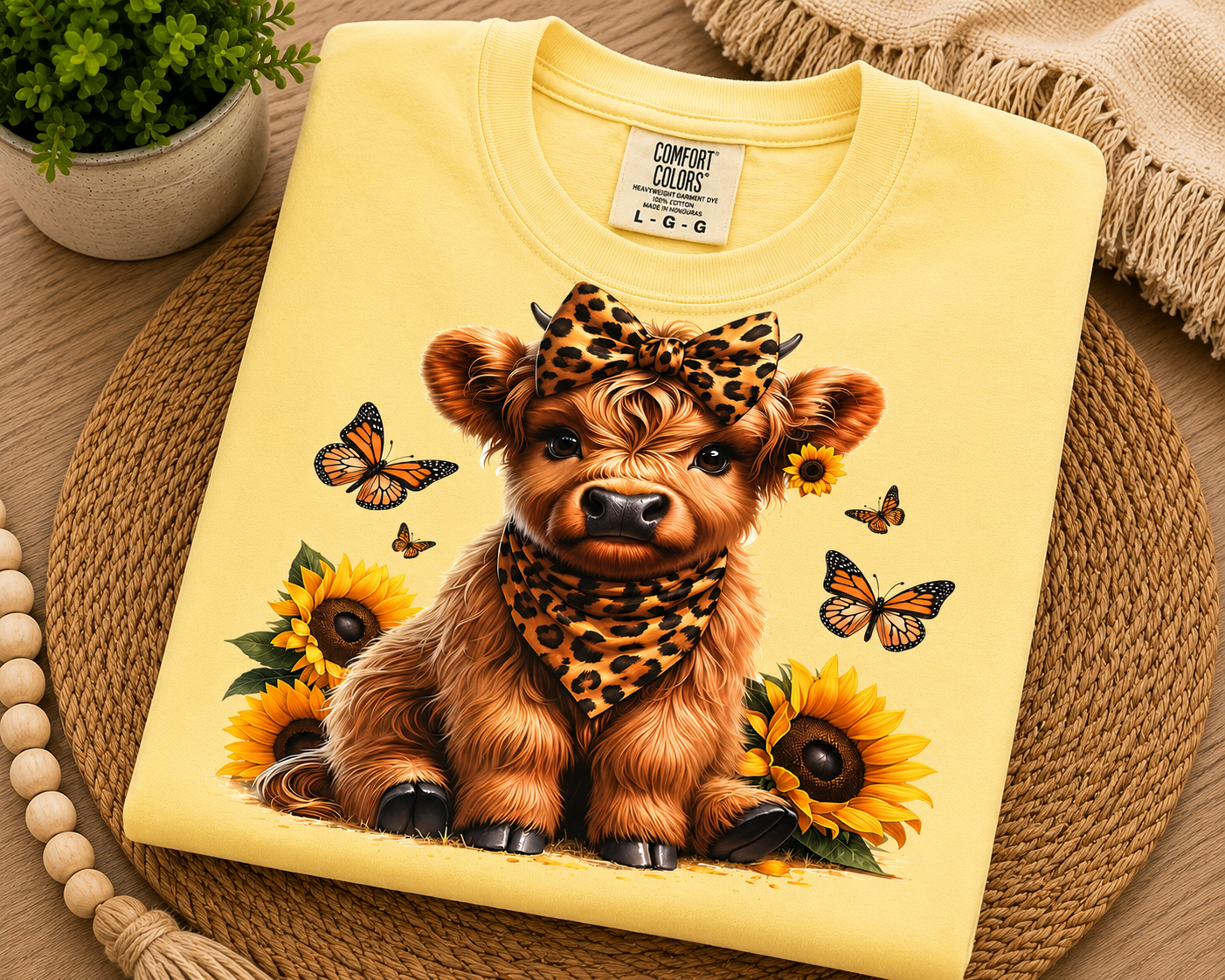 Leopard Sunflower Cow