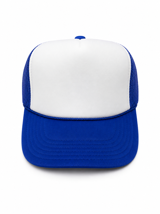 White and Blue Hat