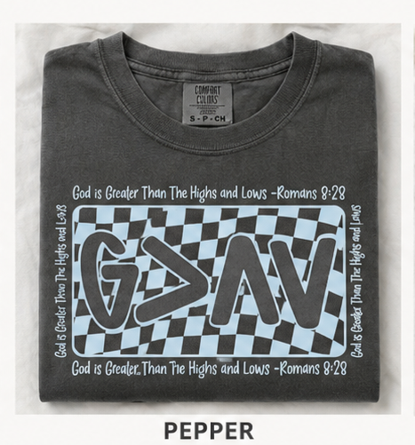 God Is Greater Than The Highs & Lows Light Blue