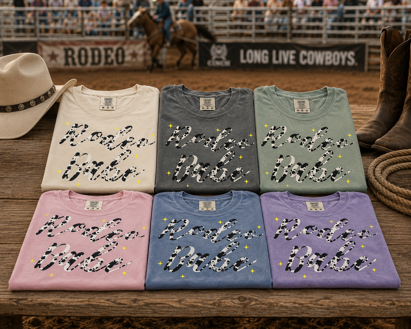 Rodeo Babe Cow Print