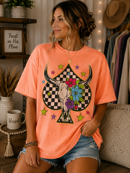 Checkered Spade Skull