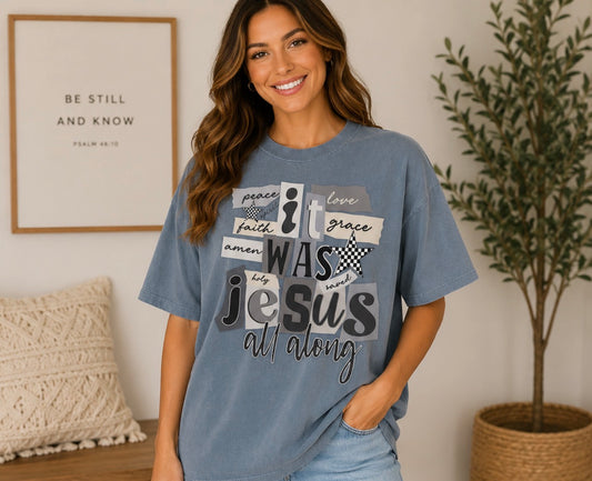 It Was Jesus All Along Checkered Stars