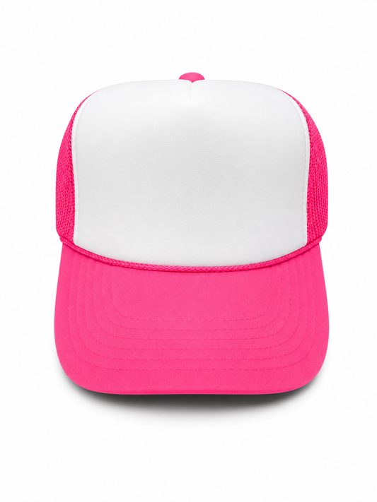 Pink and White Hat