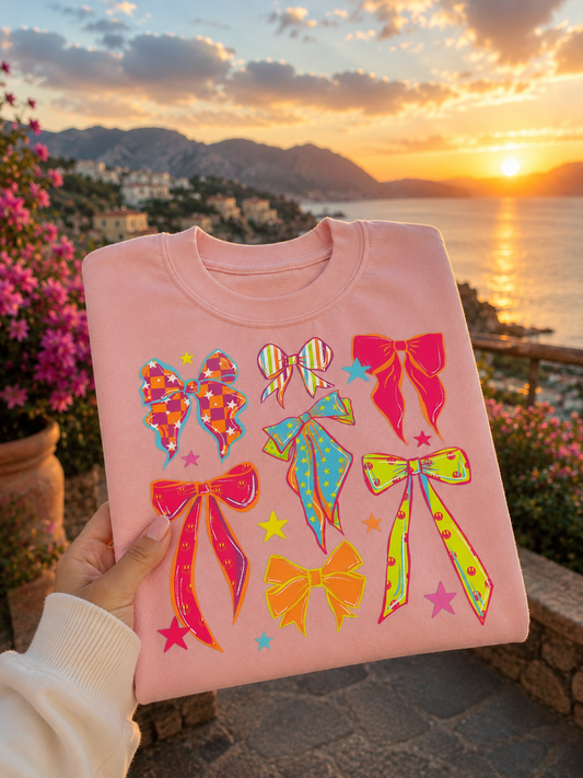 neon bow coquette