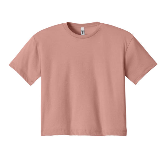 Relaxed Crop Tee - Desert Pink