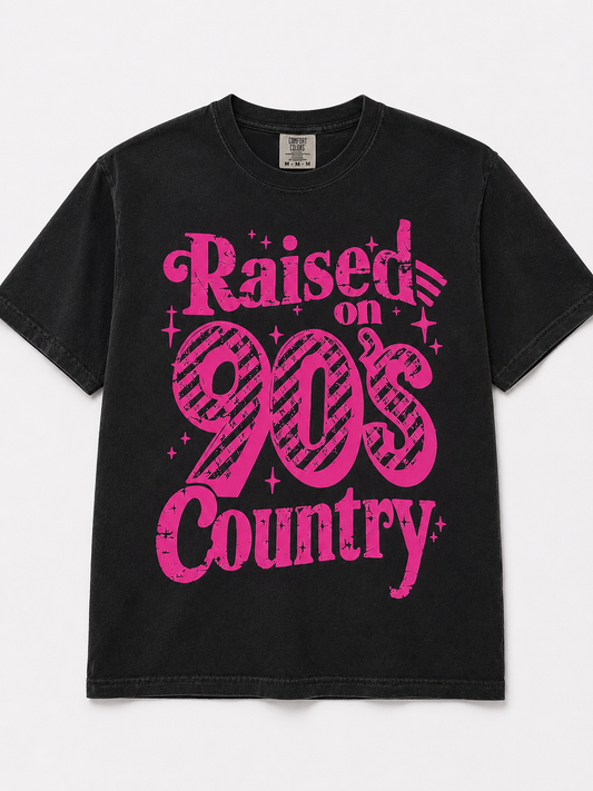 Raised On 90’s Country Hot Pink Ink