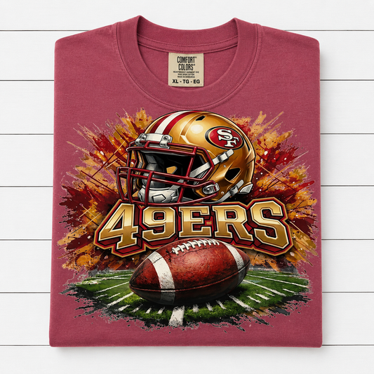 Red & Gold Football Splatter
