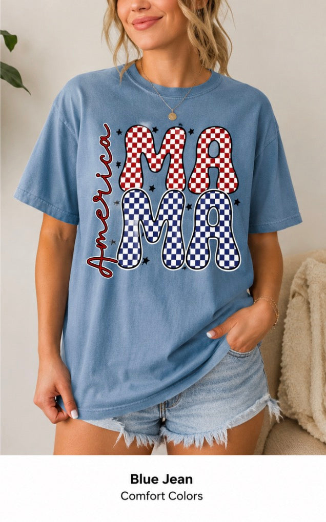 Checkered America Mama