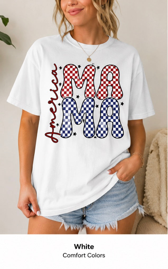 Checkered America Mama