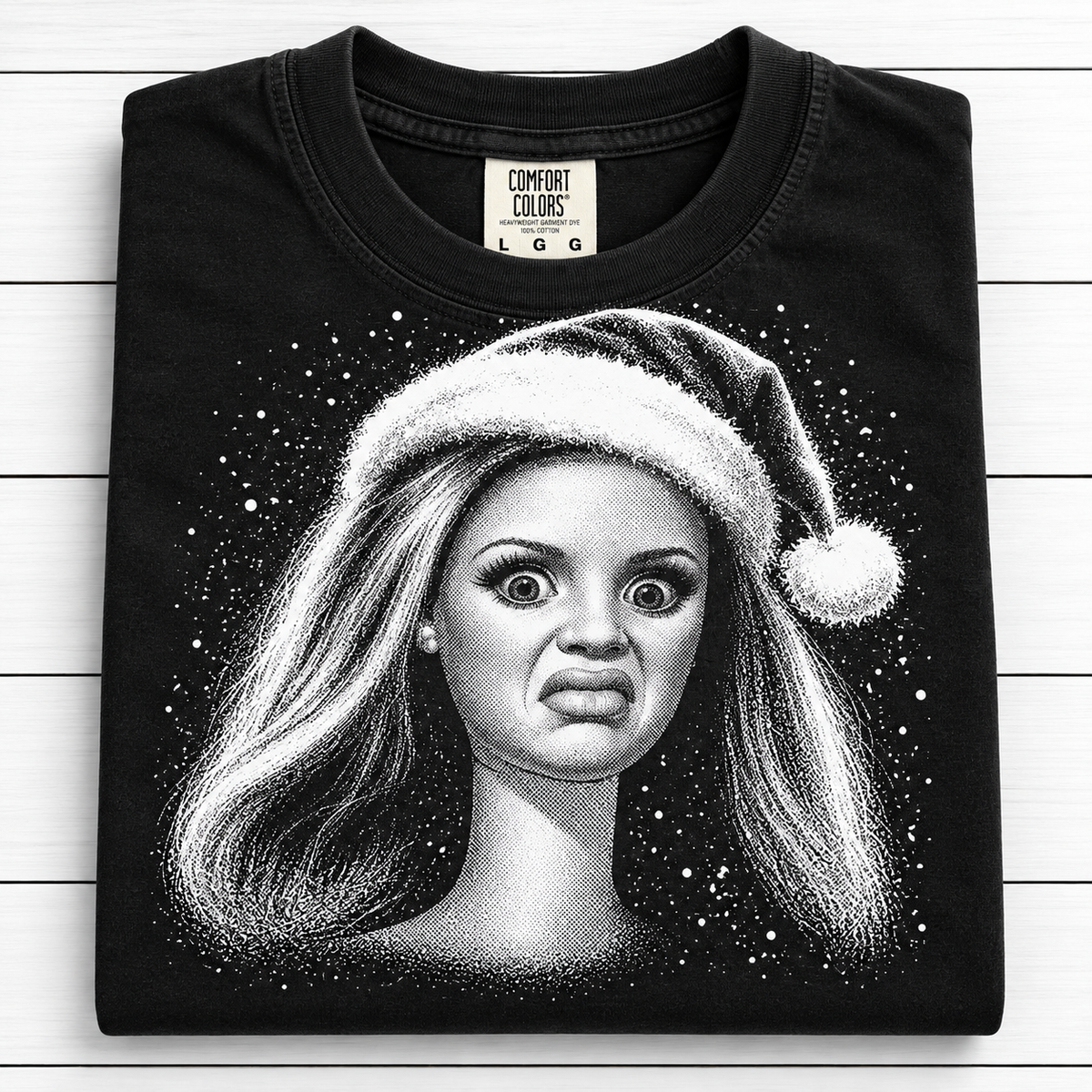 Snarky Face Santa Barbie