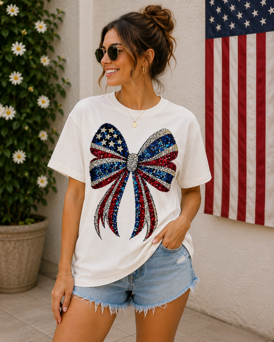 American Glitter Bow