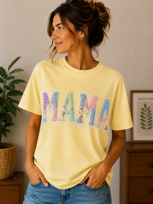 pastel patchwork mama