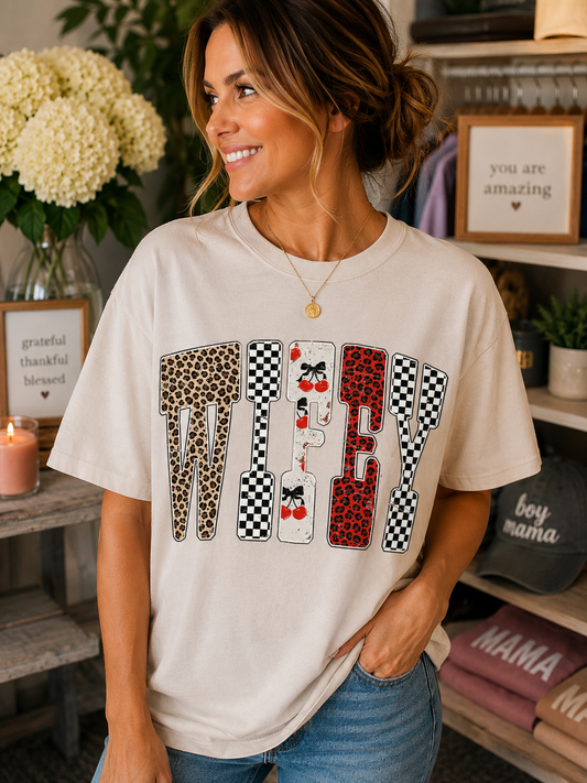 cherry checkered wifey
