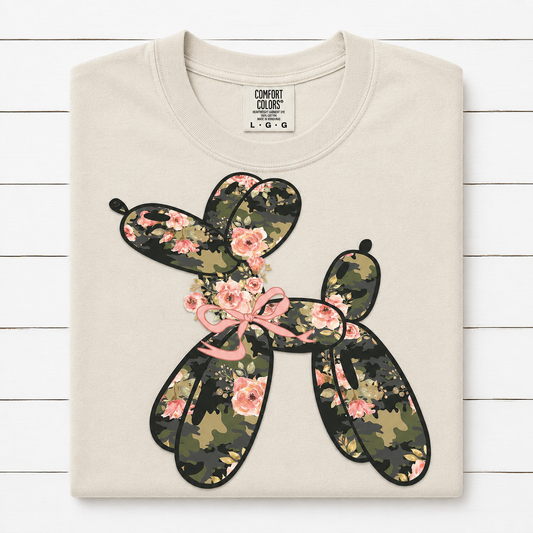 Floral Balloon Dog