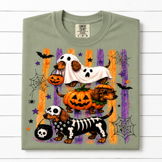 Spooky Dachshund Trio